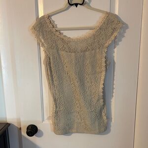 Express Lace Blouse - Cream